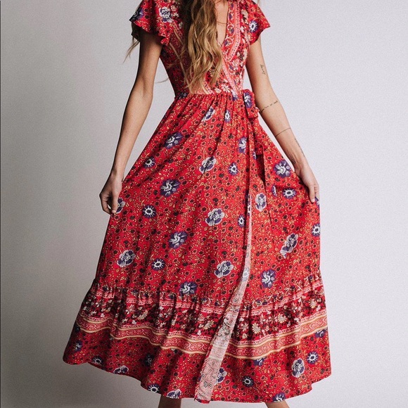 Milan Dress (Red) from Clad & Cloth - Picture 2 of 5